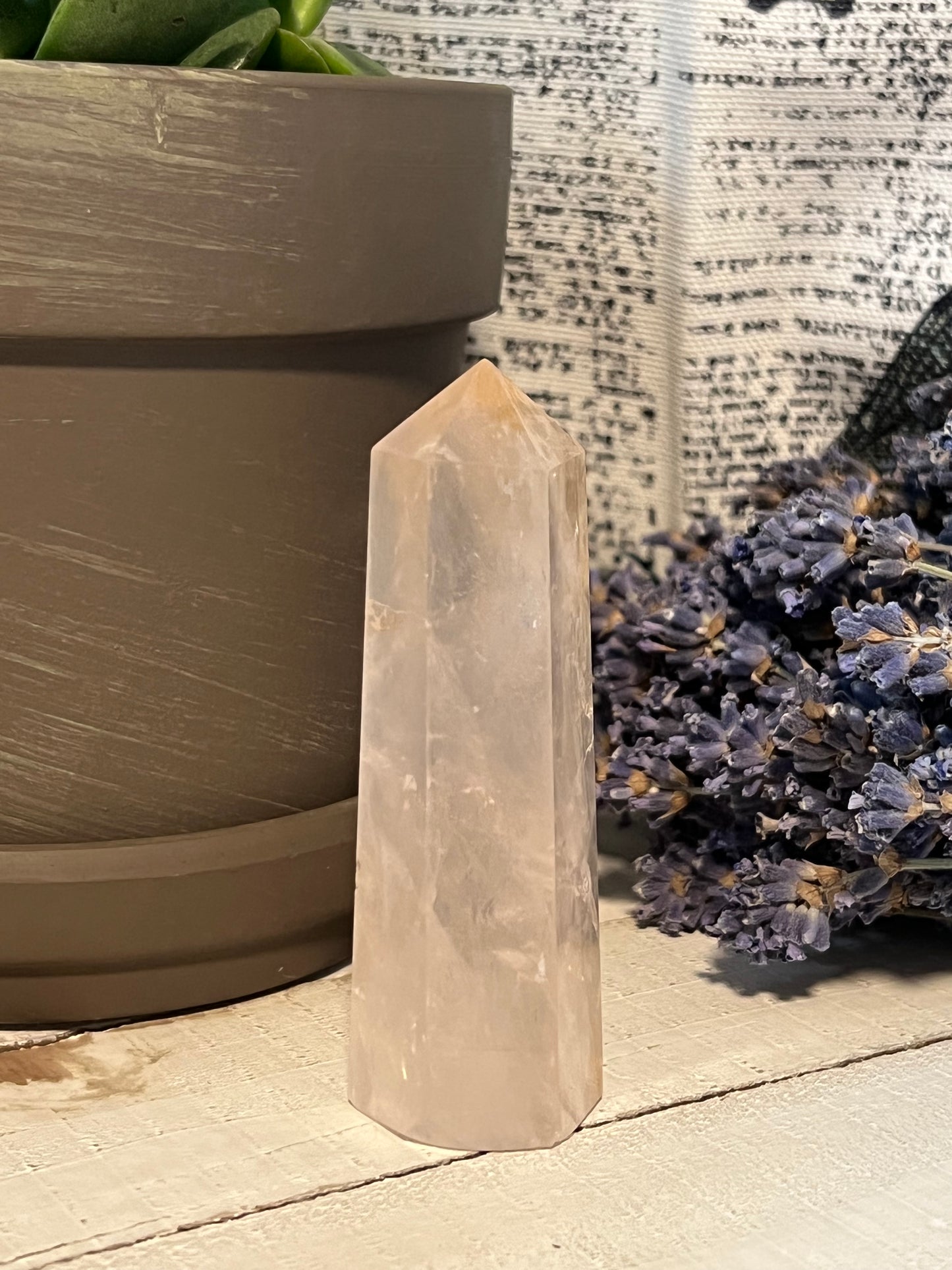 Rose quartz wand