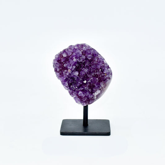 Natural Amethyst Druzy Polished on Metal Base (ONLINE ONLY)